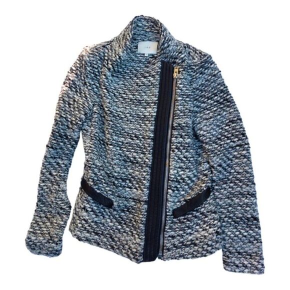 IRO Noaphina Tweed Leather Trim Coat - Picture 3 of 9